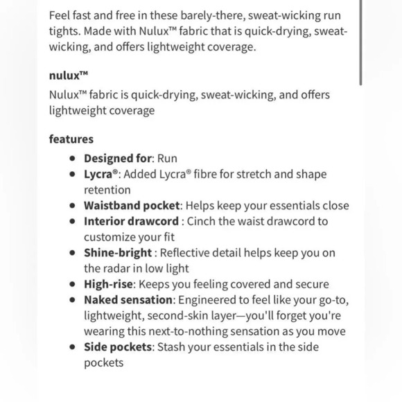 Lululemon sz 4 Fast & Free 7/8 Tight II Nulux 25"
Drk Olive excellent condition - Picture 13 of 15